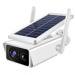 20100 Cameră WiFi de supraveghere cu panou solar, 5MP Full HD, albă