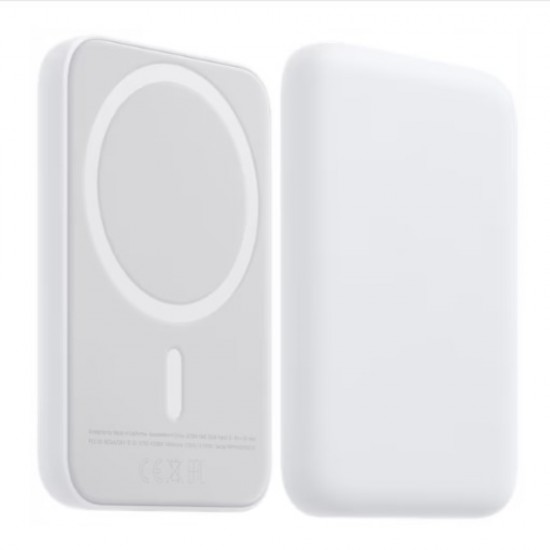 Външна безжична батерия BeSmart MagSafe, CO2, 5000mAh 15W, съвместима с iPhone, бялВъншни батерии
