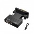 BeSmart 10555 adaptor HDMI la VGA cu port audio, Full HD, negru