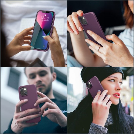 Силиконов кейс BeSmart за Iphone 13 тъмно лилав Калъфи за мобилни телефони