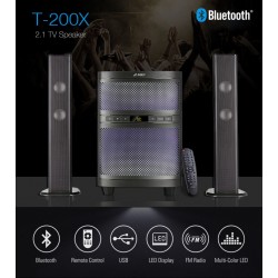 FENDA T-200X sistem audio Bluetooth 2.1 pentru televizor, 72 W, USB, FM și LED