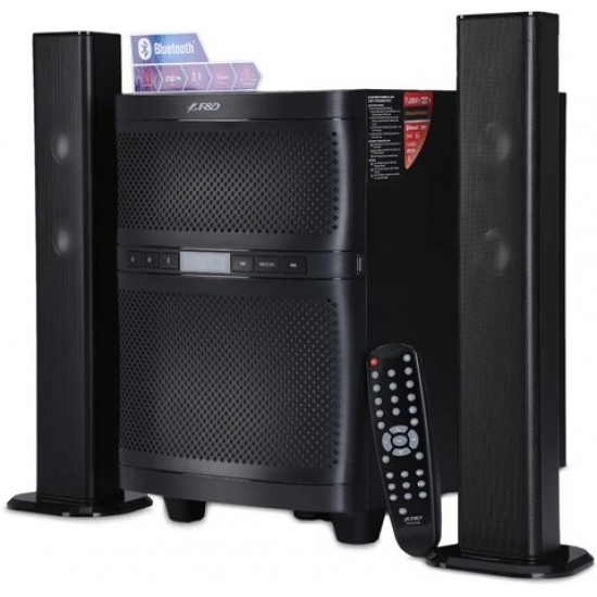 Аудио Колони Fenda T-200X 2.1, 70W RMS (17.5Wx2+35W), BT 5.0/AUX/USB/FM, ЧерниТонколони за компютър