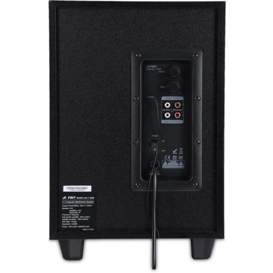 Аудио Колони Fenda T-200X 2.1, 70W RMS (17.5Wx2+35W), BT 5.0/AUX/USB/FM, ЧерниТонколони за компютър