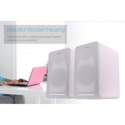 FENDA R40BT_WHITE 2.0 boxe stereo Bluetooth, albe, 60 W