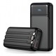 Външна батерия BeSmart, 20 000 mAh, 22, 5 W, 3 интегрирани кабела (USB-C, USB-A, Lightning), 3 порта, LED екран, двупосочно зареждане, Черен