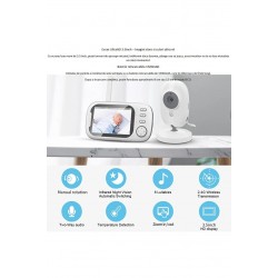BeSmart 19690 Бебефон WiFi NightVision HD, 360° наблюдение, температурен сензор, бял