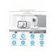 Бебефон BeSmart, WiFi Performtech NightVision HD, гъвкав и стабилен, 360° наблюдение, температурен сензор, БялоКамери за видеонаблюдение за вътрешен монтаж