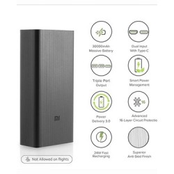 Xiaomi PB3018ZM Power Bank 30000 mAh, 18 W, negru