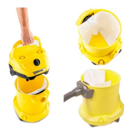 Комплект BeSmart от 2 торби за прахосмукачка KARCHER, Съвместими с KFI 357 WD 2-18, WD 2 Plus, WD 3-18, WD 3, WD 3 батерия, KWD 1- KWD 3, SE 4