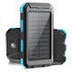 Външна соларна батерия BeSmart, 20000mAh, ABS, 5V/2A, 10W, 3 изхода, Двойно LED фенерче, 14×7.8×2.2 cm, Черен/Син Външни батерии