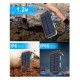 Външна соларна батерия BeSmart, 20000mAh, ABS, 5V/2A, 10W, 3 изхода, Двойно LED фенерче, 14×7.8×2.2 cm, Черен/Син Външни батерии