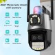 Камера за наблюдение BeSmart, PTZ, 8MP, Автоматично проследяване, Нощно виждане, 3LENS 8MP ADD 64G, EU щепсел, Черен Камери за видеонаблюдение за външен монтаж