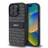 DKNY PU Leather Repeat Pattern Tonal Stripe Case за iPhone 16 Pro Black