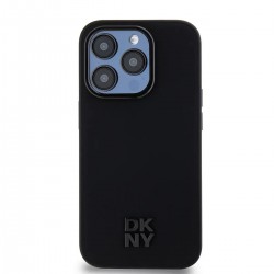 DKNY PU Leather Stack Logo MagSafe Case за iPhone 15 Pro Max Black