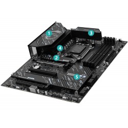 Placă de bază MSI X870 GAMING PLUS WIFI cu AMD X870, AM5, DDR5, Wi-Fi 7 și LAN 5G