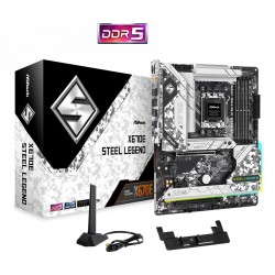 Placă de bază ATX ASRock X670E Steel Legend pentru AMD AM5 cu DDR5, PCIe 5.0 și Wi‑Fi 6E