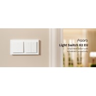 Aqara WS-K07D Light Switch H2 EU интелигентен стенен ключ, 2 бутона, 1 канал, Thread/Zigbee