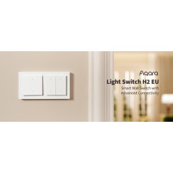 Aqara WS-K07D Light Switch H2 EU интелигентен стенен ключ, 2 бутона, 1 канал, Thread/Zigbee