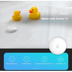 Aqara WL-S02D Water Leak Sensor T1 – senzor inteligent pentru detectarea scurgerilor și inundațiilor