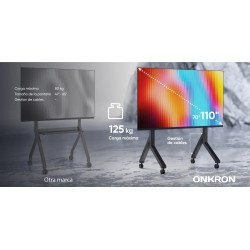 ONKRON TS2081-B suport mobil pentru televizor 70–110″, până la 120,5 kg, negru