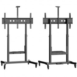 ONKRON TS1991-B suport mobil pentru televizor și afișaj interactiv, 50–100″, până la 130 kg, negru
