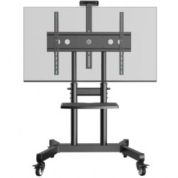 ONKRON TS1891-B мобилна стойка за телевизор и интерактивен дисплей, 50–90″, до 90 kg, черна
