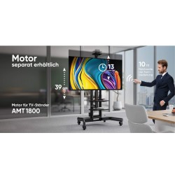 ONKRON TS1552-B suport mobil pentru televizor și afișaj profesional de 40–70″, până la 60,5 kg, negru