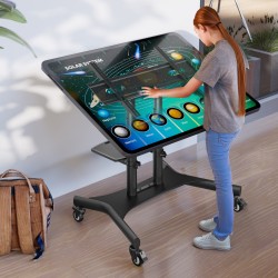 ONKRON TS1380-B suport mobil pentru televizor și panou interactiv 50–83″