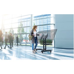 ONKRON TS1350-B suport mobil pentru televizor și panou interactiv 32–70″, negru