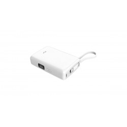 Silicon Power SP10KMAPBKCP101W CP10 baterie externă portabilă de 10 000 mAh, 20 W, cablu USB-C, USB-C și USB-A, albă