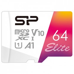 Silicon Power SP064GBSTXBV1V20SP Elite 64 GB карта microSDXC с адаптер SD