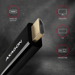 AXAGON RVDM-HI14C2 cablu activ Mini DisplayPort către HDMI 1.4b, 1.8 m, 4K/30Hz