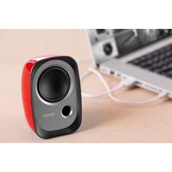 Edifier R12U-RE 2.0 boxe stereo USB, 4 W RMS, AUX, roșii