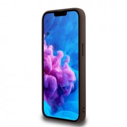 Guess PU 4G Peony с MagSafe за iPhone 16e – Кафяв