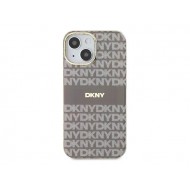 DKNY DWNFXY2BM калъф за iPhone 14, Repeat Pattern Tonal Stripe, PC/TPU, MagSafe, бежов