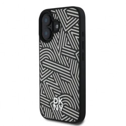 DKNY PU Leather Crosswalk Pattern MagSafe – калъф за Apple iPhone 16, слонова кост