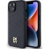 DKNY PU Checkered Pattern MagSafe pentru iPhone 15, negru