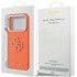 Guess D75DBW3BM PU Resin Logo Case за Apple iPhone 17 Pro Max, оранжев