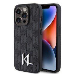 Karl Lagerfeld Hot Stamp KL калъф за iPhone 15 Pro Max с MagSafe, черен
