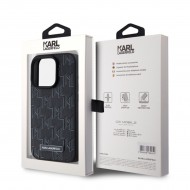 Karl Lagerfeld Hot Stamp KL калъф за iPhone 15 Pro Max с MagSafe, черен