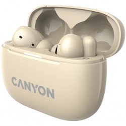 CANYON OnGo TWS-10 ANC+ENC Beige – căști wireless TWS cu anulare activă și ambientală a zgomotului