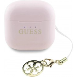 Guess GUTWSXMCCLP безжични TWS слушалки, Glossy Effect, розови, Bluetooth 5.4, IPX5