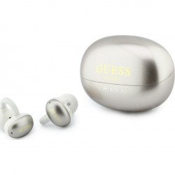 GUESS L350 Bluetooth слушалки OWS, v6.0, тип клипс за ухо, микрофон и кутия за зареждане, златисти