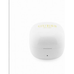 Guess Mini Classic Logo OWS GUTWSW85LEEH Bluetooth слушалки, стерео, v6.0, TWS, щипка за ухо, микрофон, бели