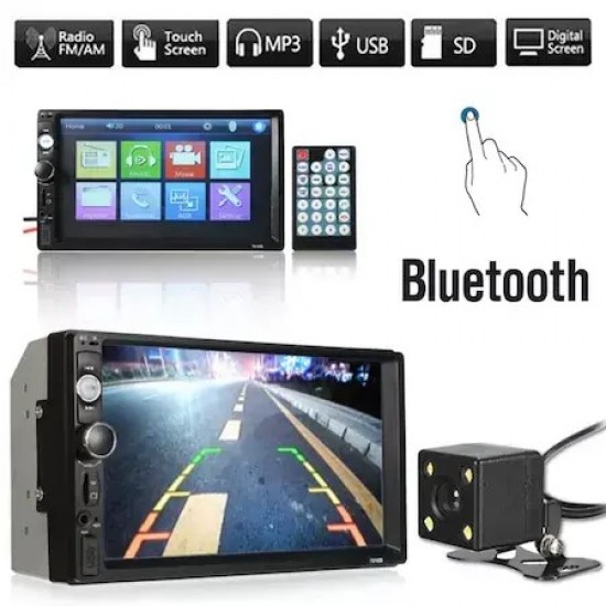 Мобилен стерео MP5 Player Kapp TV - 109, 7 инча touchscreen и мултимедия за кола с камера за задно виждане 7010BРадио, CD, DVD плеъри за кола