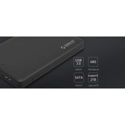 Carcasă externă ORICO SATA USB 3.0 pentru HDD/SSD de 2,5 inchi