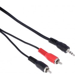 HAMA Cinch 2xRCA M - 1xAUX M 1.5 м – стерео аудиокабел