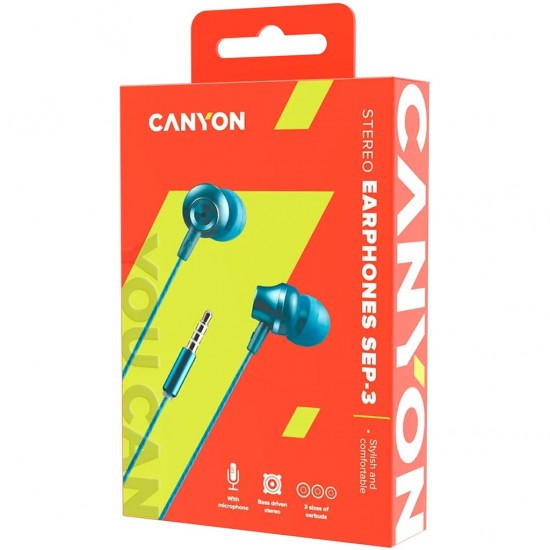 Слушалки с микрофон CANYON CNS-CEP3BGСлушалки за компютър