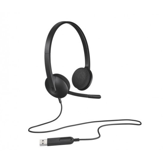 Слушалки с микрофон Logitech H340 USBСлушалки за компютър