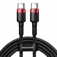 Baseus Cafule CATKLF-AL91 USB-C към USB-C кабел PD 2.0 100W, 200 см, черен-червен